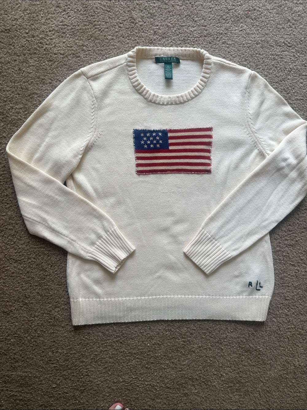 Cream Lauren Ralph Lauren Sweater XL